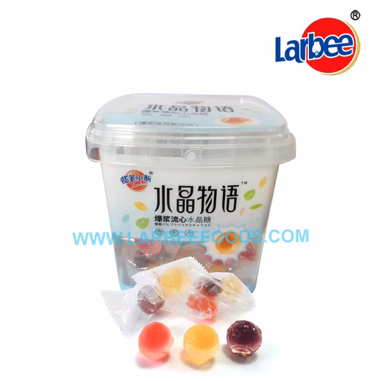 Nuovo pacchetto Caramelle gommose con palline di bonbon di frutta succosa in scatola